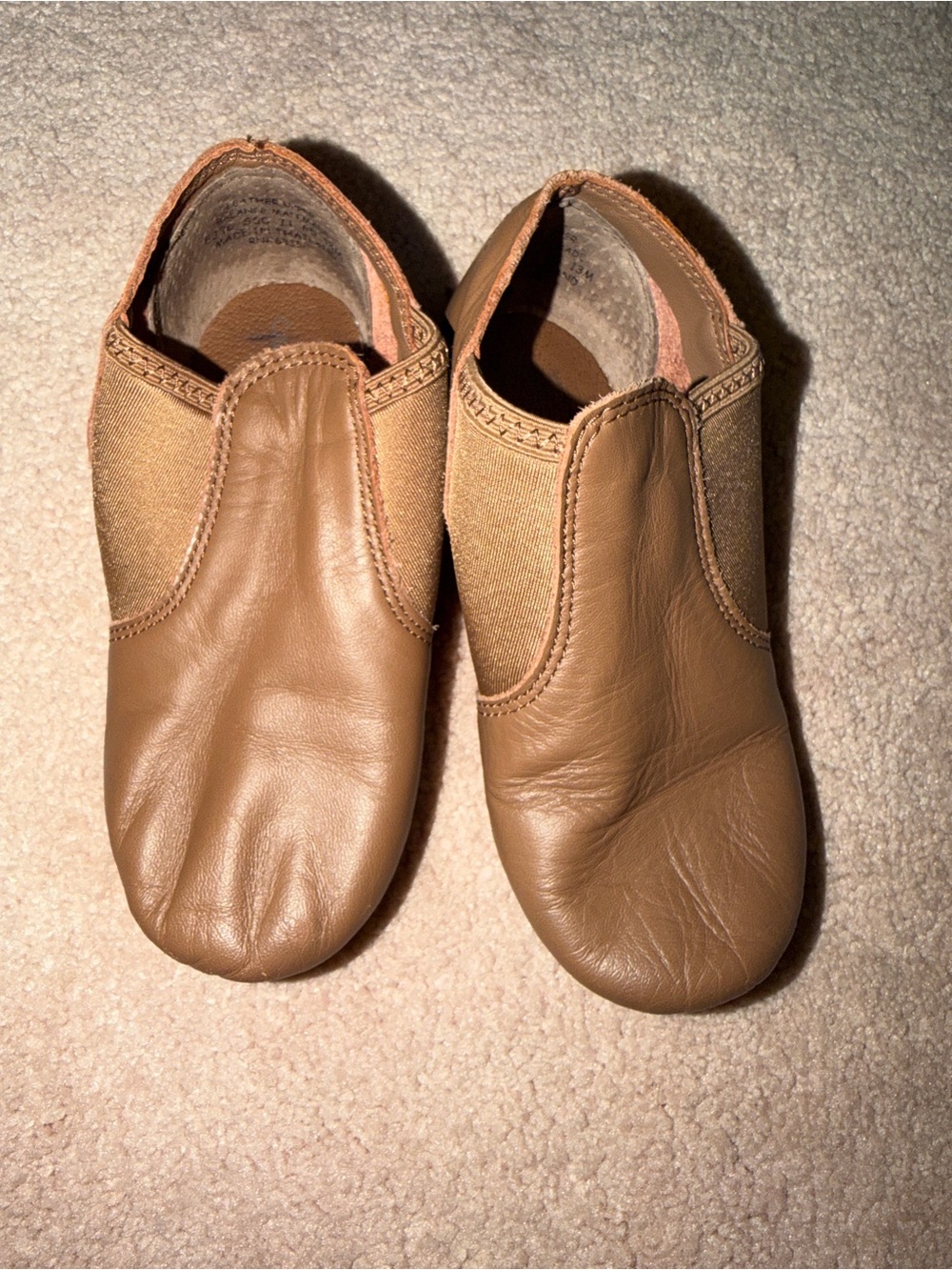 Capezio Kids Brown Slip-On Jazz Shoes